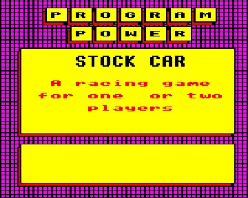 Stock Car (1983)(Micro Power) screen shot title